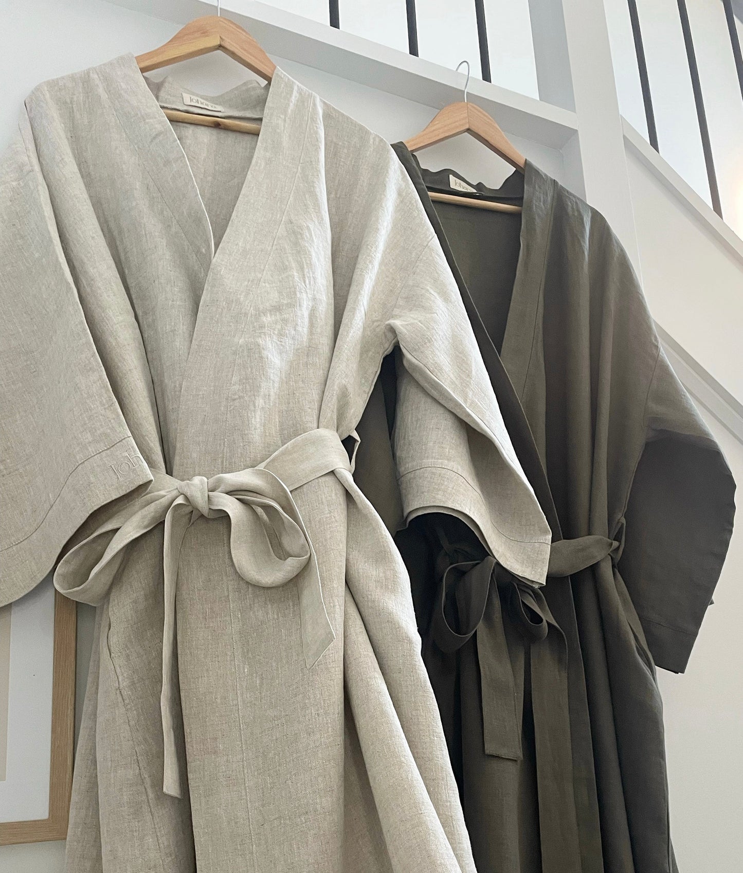 Oatmeal Linen Maxi Robe