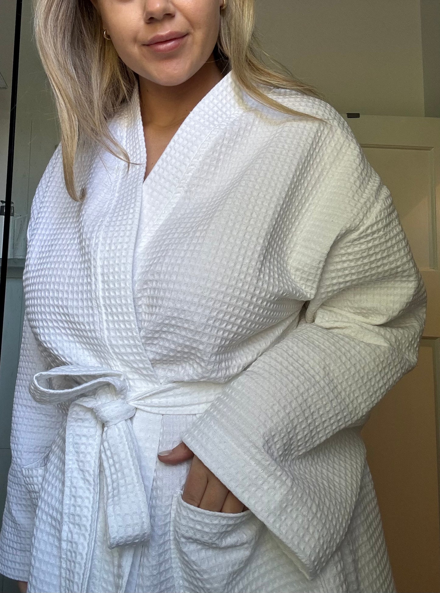 NEW Resort White Waffle Robe
