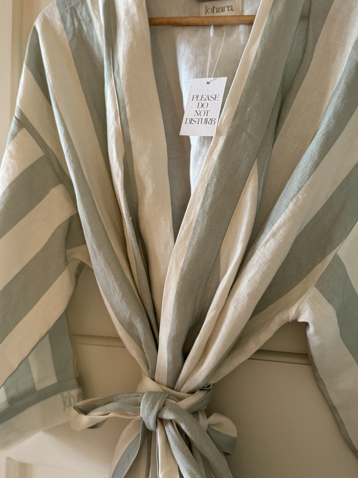 Smokey Green Stripe Robe