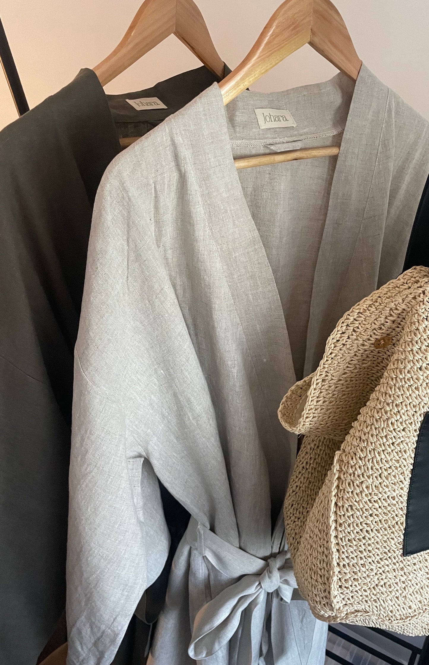 Oatmeal Linen Maxi Robe